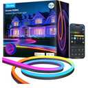 Govee Outdoor Neon Rope Lights, 65.6ft RGBIC IP67 Waterproof Outdoor Decorations with 64 Scene Modes, Music Sync, Flexible LED Lights, Neon Lights Work with Alexa, Google Assistant