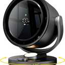 let'me Desk Fan, 100-Speed Table Fan with Digital Display, Rechargeable Portable Fan with Warm Night Light, 135Auto Oscillating Fan and 12H Timer, Small Quiet Desk Fan for Bedroom, Home, Office