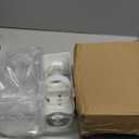 No Mess Bird Feeder Water Dispenser Set, Parakeet Cage Accessories, Bird Feeder and Waterers in Cage for Cockatiels, Finches, Lovebirds, Budgies, Canaries (White)