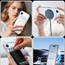 for iPhone Air Case Clear,Compatible with Magsafe,Slim Magnetic Cover + 2X Screen Protector, Shockproof Military Grade, Anti-Yellowing Transparent Protective Case 17 for 6.5 inch