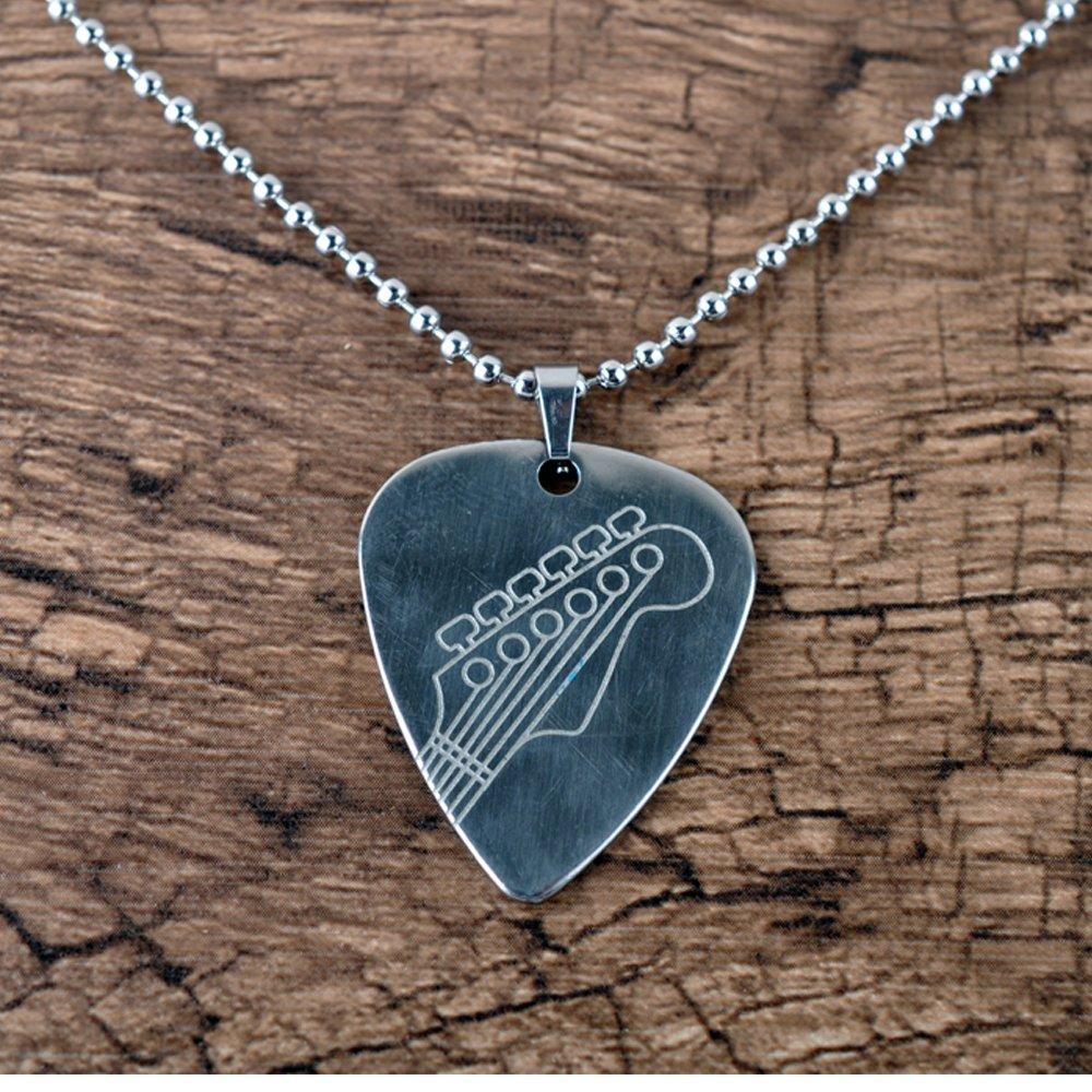 Guitar Pick Necklace, Stainless Steel Guitar Picks, Music Note Pendant Jewelry, Guitar Picks Plectrum, Guitar Accessories For Music Lovers Gifts