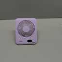 WHATOOK Small Desk Fan Personal Fans: 5000mah 25 Hours Battery Office Quiet Mini Desktop Fan Portable Rechargeable Travel Essentials (Purple, 2000 mAh)
