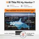 Mamol 20 Inch Computer Privacy Screen Filter for 16:9 Widescreen Monitor, Anti Glare & Blue Light Filter, Removable Computer Monitor Privacy Shield, Anti-Scratch Screen Protector Film 20 in