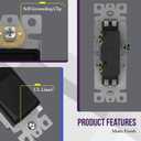 ENERLITES Matte Black Light Switch with Screwless Wall Plate, Decorator Paddle Rocker Wall Switch, Single Pole, Grounding Screw, Residential Grade, 15A 120V/277V, UL Listed, 91150-MBK10P (10 Pack)