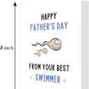2 x Ogeby Rude Father’s Day Card Gifts from Daughter Son, Funny Father’s Day Card Gift for Dad, Happy Father’s Day from Your Best Swimmer