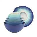 Mixing Bowls With  COOK WITH COLOR - 12 Piece Plastic Nesting Bowls - 6 Prep Bowls and 6 Lids, Microwave Safe