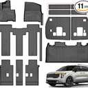 IKABEVEM Floor Mats for Kia Carnival Hybrid 8-Seat 2025-2026 (Not for Gas)
All-Weather TPE Custom Fit Floor Liners, Full Set Includes Cargo Trunk Mat & Seat Backrest Mats, Easy-Clean