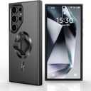 AUROX Magnetic for Samsung Galaxy S25 Ultra Case with Invisible Stand, Compatible with MagSafe, Magnetic Case for Samsung S25 Ultra, Shockproof Slim Phone Case with Kickstand, Black