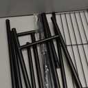 Free Standing Towel Rack, 2 Tier Towel Racks for Bathroom with Storage Shelves, Modern Outdoor Standing Towel Drying Rack for Poolside, Black Blanket Rack Holder