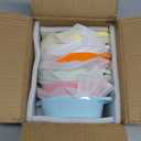 Foraineam 6 Colors Oval Porcelain Ramekins 10 oz Oven Safe Creme Brulee Souffle Baking Ramekin Dishes Bowl with Double Handles