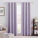 HOMEIDEAS Lilac Blackout Curtains for Bedroom 52 X 108 Inch Length 2 Panels Set Room Darkening Bedroom Curtains, Soundproof Thermal Grommet Window Curtains for Living Room for Christmas