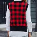Women's Christmas Sweater Vest - Valentines, Mothers & St. Patrick's Day Outfits for Mom (M)