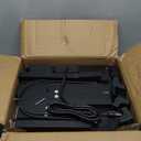 TUTOTAK Record Player Stand with Storage Up to 100 Albums Record Storage Table,3 Tier End Table with Charging Station, Side Table for Living Room, Bedroom, Black TB01BK076