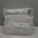 Set of 8 Clear Plastic Storage Bins, 4 Large and 4 Small Stackable Storage Containers for Pantry Organization and Kitchen Storage Bins,Home Edit and Cabinet Organizers