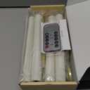 RONXS LED Window Candles With Timer, Flickering Flameless Taper Candles With Remote, Battery Operated, Indoor Christmas Decorations (6 Pcs Gold)