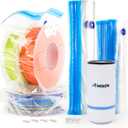 AMOLEN 28PCS Filament Vacuum Storage Kit with Automatic Pump, 16 Bags with Two Sizes Vacuum Sealed Bags for 3D Filament, Spool Sealing for Keeping Dry and Clean