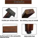 QLLY 26 inch Slant Wooden Table Legs, Solid Wood Angled Desk Legs, Furniture Legs, Set of 4, Easy to Install - Perfect for DIY Dining Tables, Coffee Tables, and Benches (Dark Walnut, 26")