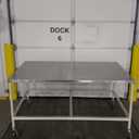 EnduraSteel Stainless Steel Mobile Prep Table with Powdrr-Coated Mild Steel Frame 6 ft x3'9 ft. Only one countertop