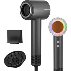 Hair Dryer, 160000 RPM Professional High-Speed Blow Dryer 2 Billion Negative Ionic Care Hair Dryer (Black Gray) Hair Dryer, 160000 RPM Professional High-Speed Blow Dryer 2 Billion Negative Ionic Care Hair Dryer (Black Gray)