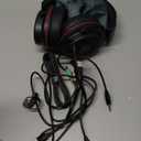 EKSA E900 Pro USB Gaming Headset for PC - Computer Headset with Detachable Noise Cancelling Mic, 7.1 Surround Sound, 50MM Driver - Headphones with Microphone for PS4/PS5, Xbox One, Laptop, Office (Black-Red)