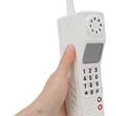 Gugxiom 90s Phone Prop, Cell Phone Ornament, Retro Brick Cell Phone Ornament, Retro Mobile Phone Model, for 80s 90s Party Decorations, for Home Living Room Decor Desktop Decoration (White)