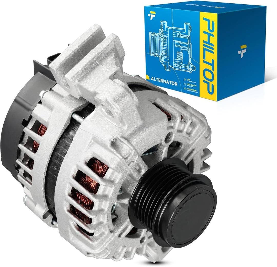 PHILTOP Alternator Compatible with Chevy Colorado 2015-2016 3.6L, Camaro 2010-2012 3.6L, for GMC Canyon 2015-2016 3.6L High Amp Alternators Replace 11485N 12V 150Amp CW