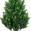 2.3 FT Artificial Topiary Plants Outdoor, Realistic Fake Cedar Tree Greenery Shrubs with Pot, UV Resistant Faux Bushes for Front Door Porch Office Home Indoor Spring Summer Decor