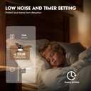 Ceiling Fans with Lights, 44" Low Profile Ceiling Fan with Light Remote Control, 6 Speed 35dB Ultra Quiet Smart Ceiling Fan with Reversible DC Motor, Dimmable 3CCT LED for Bedroom/Living Room (Black)