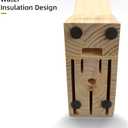Wooden Knife Block Countertop Knife Holder Knife Organizer with Scissors-Slot for Kitchen