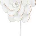 Guichifun Flower Coat Hooks Wall Decor - Resin White Decorative Wall Hooks for Hanging Clothes Coats Towels Keys Bags Hats Bathroom Home Decoration Gift 4 x 1.5 x 7 Inch