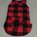 ASENKU Dog Winter Coat, Fleece Doggie Jacket Plaid Reversible Vest Waterproof Windproof Cold Weather Clothes for Small Medium Large Dogs (S, White)