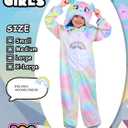 Christmas Cosplay Dress Up Hooded Animal Onesie Costume for Kids 4-12, Plush Xmas Holiday Gift for Boys & Girls (Medium ( 7-8 Years ), Beary Cute)