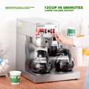 NUPANT 12 Cup Commercial Coffee Maker Auto Filling Drip Coffee Machine with 3 Carafes 3 Warmers, Filters, Stainless Steel Pour Over Coffee Brewer with Hot Water Dispenser for Restaurant Office Cafe
