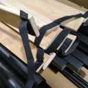 Bunk Bed Full XL Over Queen for Adults,Heavy Duty Metal Bunk Bed Frame with Guardrail and Ladder, No Box Spring Needed, Black