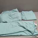 Utopia Bedding Queen Sheet Set  4 Piece Bed Sheets for Queen Size Bed, Soft and Breathable Microfiber, Includes 1 Fitted Sheet, 1 Flat Sheet and 2 Pillowcases (Spa Blue)