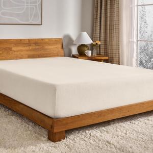 Bare Home Flannel Fitted Bottom Sheet 100% Cotton Twin Extra Long, Velvety Soft Heavyweight - Double Brushed Flannel - Deep Pocket (Twin XL, Sand)