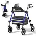 Walkers for Seniors with Seat,R4 Rollator Walker with Brake
Lightweight Foldable Rolling Walkers with 8" Big Wheels for All Terrain,Adjustable Upright Walker Supports 330LBS,Storage Bag