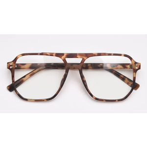 livho Vintage Aviator Blue Light Blocking Glasses, Fashion Oversized Frames with UV Protection Coating, Unisex Design (Brown)