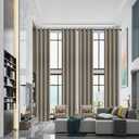 Qiseca Extra Long Curtains High Ceiling Drapes 18Ft for Living Room, Tall Windows Custom Made 2 Story Curtains for High Living Room Bedroom Loft Theater W52xL216 Inches Long 1 Panel, Grey