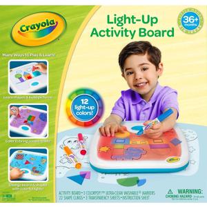 Crayola Light Up Activity Board, Sensory Toy for Toddlers & Kids, Light Box, Light Up Coloring Board, Educational Toy, Gift for Toddlers, Ages 1+
