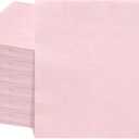 NatNarr 120 Pcs Cocktail Napkins Pink Mothers Day Napkins Disposable Light Pink Dessert Beverage Party Napkin for Girls Birthday, Bridal Baby Shower, Mothers Day, 5 x 5 Inch
