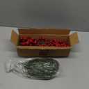 Watayo 60 Pcs Christmas Artificial Pine Branches with Red Berry Stems, 10.5" Faux Evergreen Norfolk Pine Cypress Leaves Stems, Fake Foliage Pine Needles Picks for DIY Craft Garland Home Decor