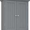 ChooChoo Bathroom Wall Cabinet, Over The Toilet Space Saver Storage Cabinet, Medicine Cabinet with 2 Door and Adjustable Shelves, Cupboard (Grey) (1 Pack)