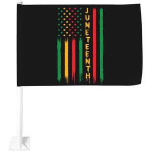 Pride African American Juneteenth Independence Day Freedom Car Flag Double Sided Window Clip Flags Banner Decoration For Car
