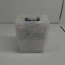 Plastic Storage Bins with Lids - 6 Pack, 7 Quart Stackable Containers for Home Pantry Office Classroom Organization, Clear with Black Buckle Lids