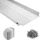 5 inch Gutter Guard, 52 Pack-208ft, Aluminum Mesh Leaf Guards, DIY Leaf Filter Gutter Protection Cover, Raptor Gutter Guard Cleaning Tools for Downspout, Roof, with Screws