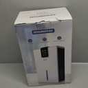 Dehumidifier, Dehumidifiers for Home, 98 OZ Water Tank, (1000 sq.ft) Quiet Dehumidifier for Basement Bedroom Bathroom with Humidity Display, Auto Shut Off, Relaxing 7 Color Ambient Light, Beige