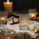 72pcs Clear Votive Candle Holders, Vintage Glass Candle Holder for Tealight/Votive Candle, Tealight Candle Holder for Table Centerpieces Home Bridal Birthday Christmas Wedding