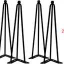 Home Soft Things Hairpin Metal Table Legs 20 Inch Legs for Furniture Coffee Bench Dining End Industrial Table Desk Set of 4 with Black Screws Adjustable Cushion Floor Protectors, 20"