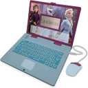 LEXiBOOK Disney Frozen 2 - Educational and Bilingual Laptop Spanish/English - Girls Toy with 124 Activities to Learn, Play Games and Music with Elsa & Anna - Blue/Purple, JC598FZi2